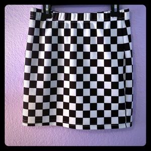 This is a Black and white Checkered Shirt